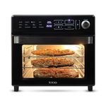 Tesora - Inspired by you Imperial Chef Digital Air Fryer Oven|25 Liter|1700 Watts|6-In-1 Function: Air Fry,Toast,Bake,Convection,Rotisserie&Dehydrate|Fast&Even Cooking|Feather Touch Led Display,Black