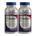 Silver Lining Pre & Probiotics + Digestive Enzymes | 50 Billion CFU | Bloat, Digestion & Immune Support | Shelf Stable Formula | 240 Count (Pack of 2)