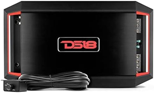 DS18 GEN-X1800.1D Car Audio Amplifier 1-Channel Class D 1800 Watts Max Monoblock Amp - Bass Remote Knob Included - Lightweight Design - High Efficiency Rate