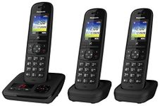 Panasonic KX-TGH723EB Digital Cordless Telephone with Automated Call Block, Enhanced Volume and Answering Machine