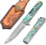 VALKNUT Damascus Pocket Knife, Hand