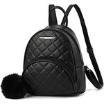 I IHAYNER Mini Backpack Purse Quilted Fashion Vegan Leather Small Shoulder Daypack for Women