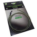 CARP ON - 1m/100cm 30lb CARP LEADER Line - Tungsten Infused Fluorocarbon Quick Link Swivel - Sinking Design - (Basic - Which includes Quick Link Swivel, Camo Green) [37-9010]