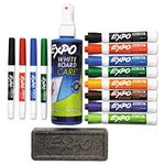 EXPO 80054 - Low-Odor Dry Erase Marker, Eraser and Cleaner, Chisel/Fine, 12/Set