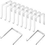 8 Pcs Adjustable Cubicle Hangers Universal Partition Hanger Set Metal Cubicle Hooks Door Hanger, Adjusted to Fit Panels with 1 3/8 Inch to 3 1/2 Inch Thickness for Office Whiteboard (White)