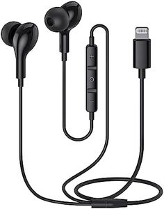 Guguearth Lightning Headphones for iPhone,MFi Certified in-Ear Lightning Earphones for iPhone,Magnetic Earbuds for iPhone with Mic Controller Compatible with iPhone 14 13 12 11 Pro Max XR 8 7 (Black)