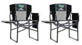 ENAVANT Camping Chair, Director Chair with Side Table, Cup Holder, and Organizer Pocket (Holds up to 450 lbs.) (Black-2)