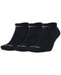 Nike Everyday Plus Cushion Training No-Show Socks 3-Pack(Black,Medium)