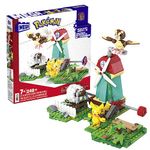 MEGA Pokémon Action Figure Building Toy Set, Countryside Windmill With 240 Pieces, Motion And 3 Poseable Characters, Gift Idea For Kids