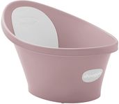 Shnuggle Newborn Baby Bath | Built in Support Bump and Soft Backrest | Suitable from Newborn | Bath Seat Support Includes Plug | Blossom Pink