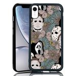 MMYAJT Horror Flowers Scary Phone Case Fit for iPhone Xr, TPU iPhone Case Shockproof Ghostface Fashion Design Phone Cover Gift for Boy Girl Men Women