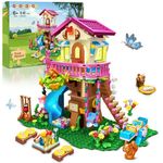 HOGOKIDS Tree House Building Set with LED Light - 622pcs Treehouse Building Blocks Toys, Friendship Up House Building Kit with Slide, Birthday Gifts for Kids Girls Boys Age 6 7 8 9 10 11 12+