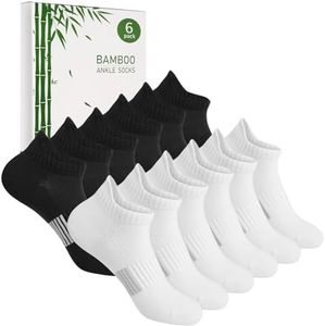 Horuru Ankle Socks for Women, Running Athletic Socks Womens Low Cut Ankle No Show Socks 6 Pairs for Women Socks