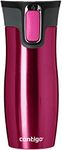 Contigo West Loop Autoseal Travel Mug, Stainless Steel Thermal Mug, Vacuum Flask, Leakproof, Coffee Mug with BPA Free Easy-Clean Lid, Raspberry, 470 ml