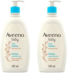Aveeno Baby Lotion, Daily Moisturizing Cream for Sensitive Skin, Natural oat, Fragrance Free, Paraben Free, Pack of 2 (1064 ml Total)