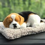 E-GENERIX Car Interior Decoration ABS Plastic Sleeping Dog Toy Auto Dashboard Idol Ornament, 1 Piece