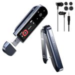 RUIZU 64GB USB MP3 Player with Bluetooth 5.3, Clip on Portable Music Player for Sports Running, USB MP3 Player Stick with FM Radio, Voice Recorder, Digital Audio Shuffle Repeat, Phone File Transfer