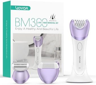 VOYOR Epilator for Women, 3 in 1 Epilator Hair Removal for Women, Epilators Hair Remover for Leg Arm with 30 Tweezers, Rechargeable & Cordless Electric Lady Shaver & Trimmer BM300 (Purple)