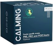 PetCultures Probiotics for Dogs - Dog Anxiety Relief Powder, 2 Bil CFU, 6 Canine Strains, 100mg L-Theanine & L-Tryptophan, Anxiety Relief for Dogs, Dog Anxiety Calming, 30 Packs, Made in USA