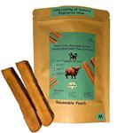 House Of Pets Vegetarian Cheese Chew, Himalayan Dog Chew, Treat for Large Dogs, Natural Long-Lasting Chew for Aggressive Chewers for Teething and Bored Dogs. 140 Grams (2 Pc Pack) - Medium