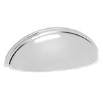 Cosmas 783CH Polished Chrome Cabinet Hardware Bin Cup Drawer Handle Pull - 3" Hole Centers - 10 Pack