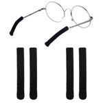 WLLHYF 2 Pairs Knitting Glasses Ear Cushion Soft Anti-Slip Temple Tips Elastic Sunglasses Eyewear Retainer Fabric Spectacle Arm Sleeves Glasses Gripper Pad for Eyeglasses Reading Sports Winter