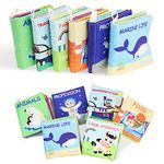 Coolplay Baby Books Soft Baby Cloth Books Set, Infant Toys Infant Book for 0-12 Months Rattle Book Pack of 6