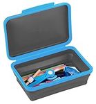 It's Academic Flexi Storage Box with Lid, Collapsible Pencil Case Design for Craft and School Supplies, Blue/Black