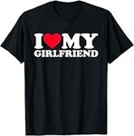 Kiristyle I Love My Girlfriend Shirt I Heart My Girlfriend Shirt GF T-Shirt Men Black