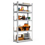 VonHaus Garage Shelving Units - Heavy Duty Racking for Home, Office, Shed and Garage Storage - 5-Tier Shelving Units for Storage, 175kg Capacity Per Shelf - 1.5m Racking