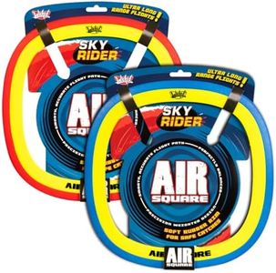 Wicked Air Square. Special Square Shape Designed Flying Disc. Durable & Flexible Rubber Disc Which Flies Smoother and Longer Distance. Easy to Throw & Catch! Not Your Normal Flying Disc! Blue Or Red