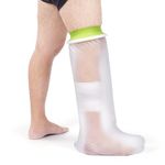 TANGKA Waterproof Leg Cast Cover for Shower - Adult Leg Cast Covers Reusable Soft Comfortable Sealed Watertight Foot Protector to Keep Wound & Bandages Dry Cast Cover for Showering Foot Ankle