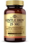 Solgar Gentle Iron 25mg, 90 Vegetable Capsules - Energy, Normal Red Blood Cell Production - Gentle on the Stomach - Non-GMO, Vegan, Gluten Free, Dairy Free, Kosher, Halal - 90 Servings