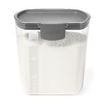 Starfrit ProKeeper Plastic Storage Container (Flour, 3.7L), Clear with Grey Cover