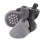 Luvable Friends Kids' Fleece Lined Booties, Charcoal and Heather Gray Winter Accessory Set, X-Large