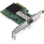 TRENDnet 10 Gigabit PCIe SFP+ Network Adapter, Convert A PCIe Slot Into A 10G SFP+ Slot, Supports 802.1Q, Standard & Low-Profile Brackets Included, Compatible With Windows & Linux, Black, TEG-10GECSFP