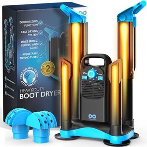 Upgraded Boot Dryer for Work Boots, Fast Drying in 80 Min, Shoe Dryer and Boot Deodorizer with Heat Blower, Shoe Dryers for Sneakers, Ski Boots, Gloves, Helmet & Boxing Glove Dryer