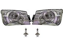 K D Headlight Assembly For Mahindra Bolero Type 2 With Bulb (Right & Left Both) (2011-Now) ( Without Adjustable Motor), Led