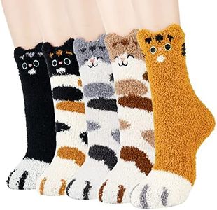 Moyel Womens Funny Fuzzy Fluffy Slipper Cozy Socks Cute Fun Christmas Birthday Gifts for Women Mom Sister Wife Girlfriend