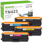 AZTECH TN423 Compatible Toner Replacement for Brother TN-423 MFC-L8690CDW DCP-L8410CDW HL-L8260CDW HL-L8360CDW MFC-L8900CDW Black Cyan Yellow Magenta