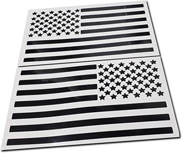 Az Auto Graphics USA American Flag Decal (4" x 7", Gloss Black)