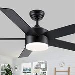 POCHFAN 52 inch Black Ceiling Fans 