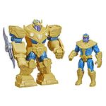 Marvel Hasbro Avengers Mech Strike 7-inch Action Figure Toy Infinity Mech Suit Thanos and Blade Weapon Accessory, for Kids Ages 4 and Up