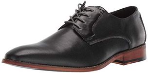 Kenneth Cole REACTION Men's Blake Plain Toe Lace Up Oxford, Black, 10.5 UK