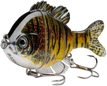 BASSDASH SwimPanfish Multi Jointed Panfish Bluegill Swimbaits Hard Topwater Bass Lures Fishing Lure Crank Saltwater 3.5in/0.85oz