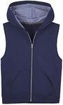 Fruit of the Loom boys Fleece & Sweatpants Vest, Vest - Navy, Small US