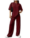 My Swag Women Casual Matching 2 Piece Outfit Co Ords Set Summer Loose-Fit T-Shirt & Trouser Pajama Set for Women & Girls