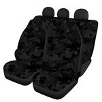 Howilath Black Camouflage Classical Car Seat Covers Front And Back Full Set, Universal Fit for Vehicle Sedan and, Car Interior Protector