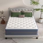 King Mattress, DIGLANT 14 Inch Hybrid Mattress, Medium Plush Gel Memory Foam and Pocket Springs Mattress in Box, None of Fiberglass, King Size Mattress for Cooler Supportive and Back Pain Relief
