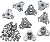 Screw-On Tee Nuts, 5/16" x 18 TPI, 8 Pack